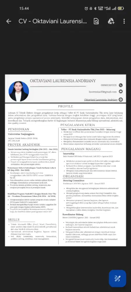 Mencari pekerjaan administrasi dan lain sebagainya