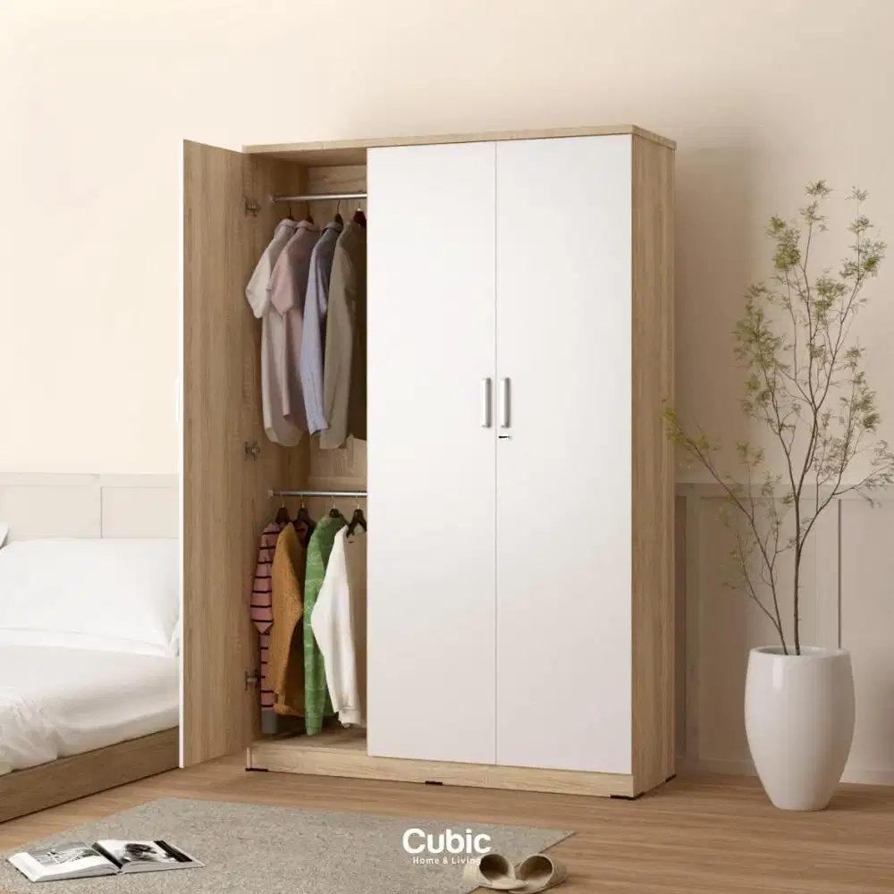 Lemari pakaian minimalis 3 pintu