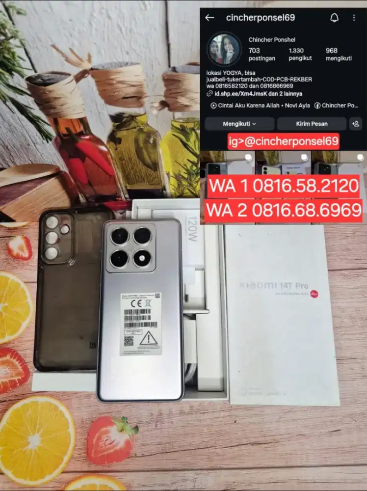 Jual hp likenew Xiaomi 14T pro 12/512 istimewa grns resmi masih aktif