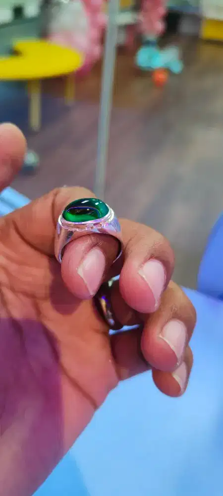 bacan hijo coklat lumer om dmensi asik dengan ring perak elegan simpel