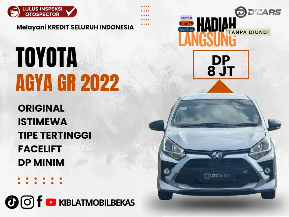 TOYOTA AGYA GR SPORT 2022 ISTIMEWA DP MINIM NOPOL LOKAL