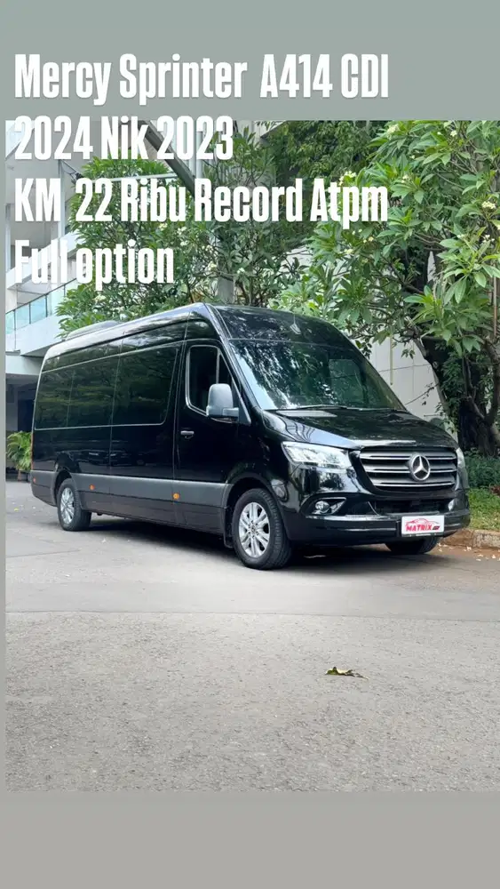 Mercy Sprinter A414 Cdi 2024 Nik23 gull option black Siap pakai