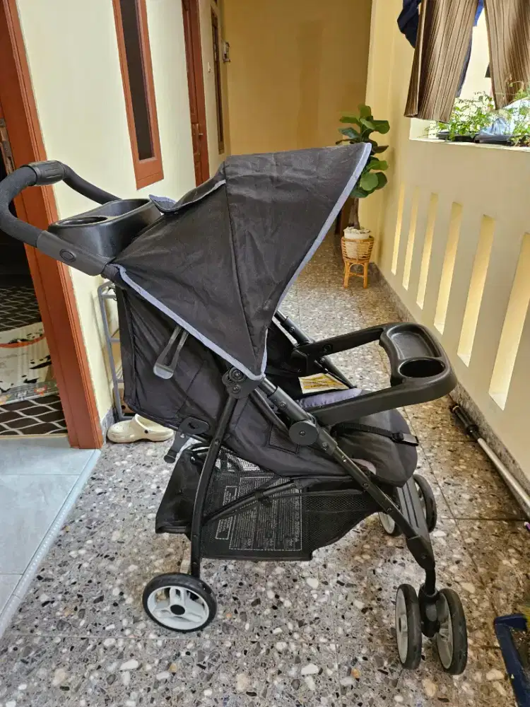 Stroller Graco Literider LX - Black Carbon Blue (Original)