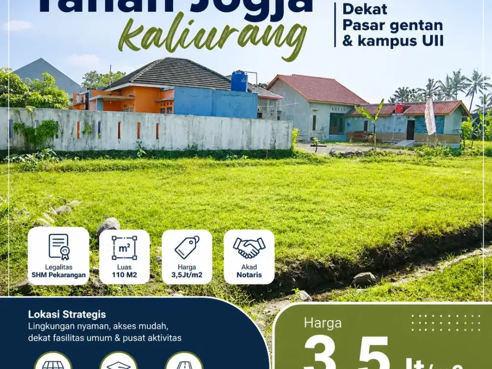 Tanah kaliurang km 10 dekat superindo &  kampus UII