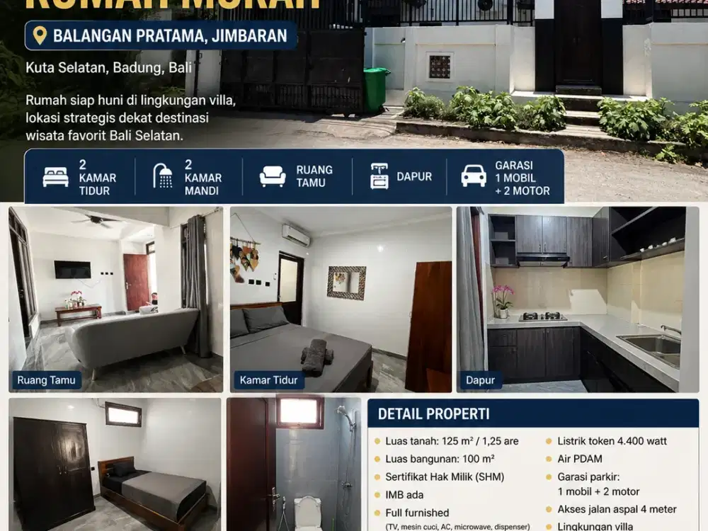 DIJUAL RUMAH MURAH – BALANGAN PRATAMA, JIMBARAN