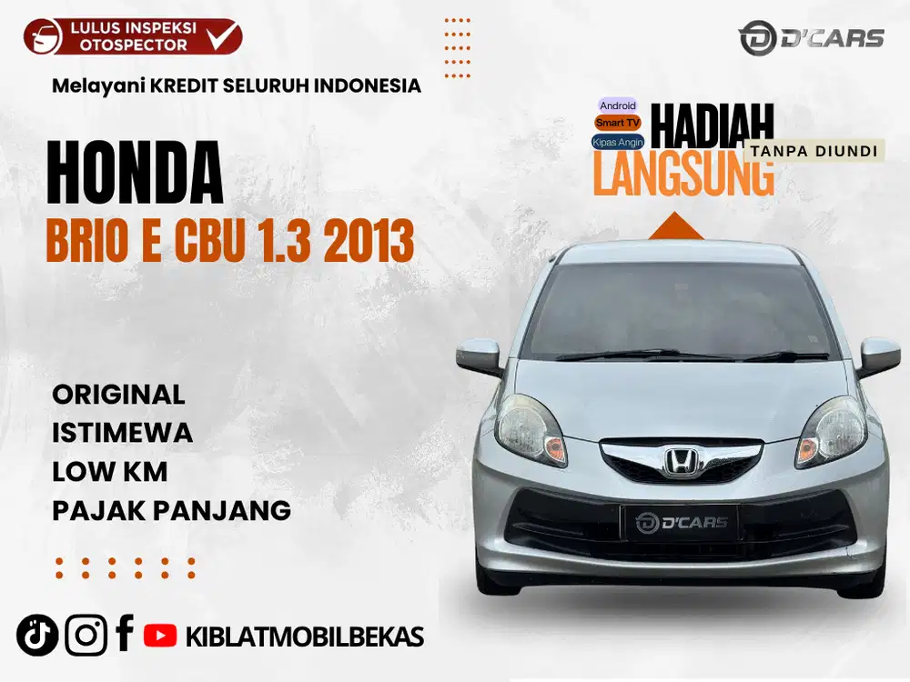 HONDA BRIO E CBU 2013 ORIGINAL LOW KM NOPOL AD