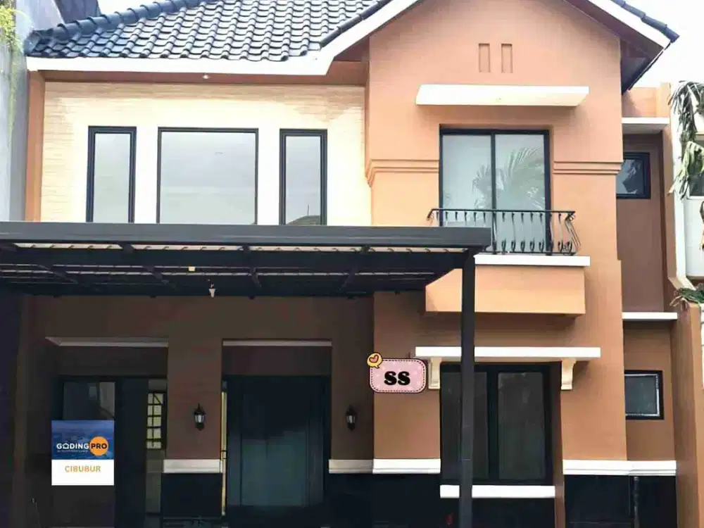 Dijual rumah kota wisata Cibubur. Tanah luas cluster depan. Like new