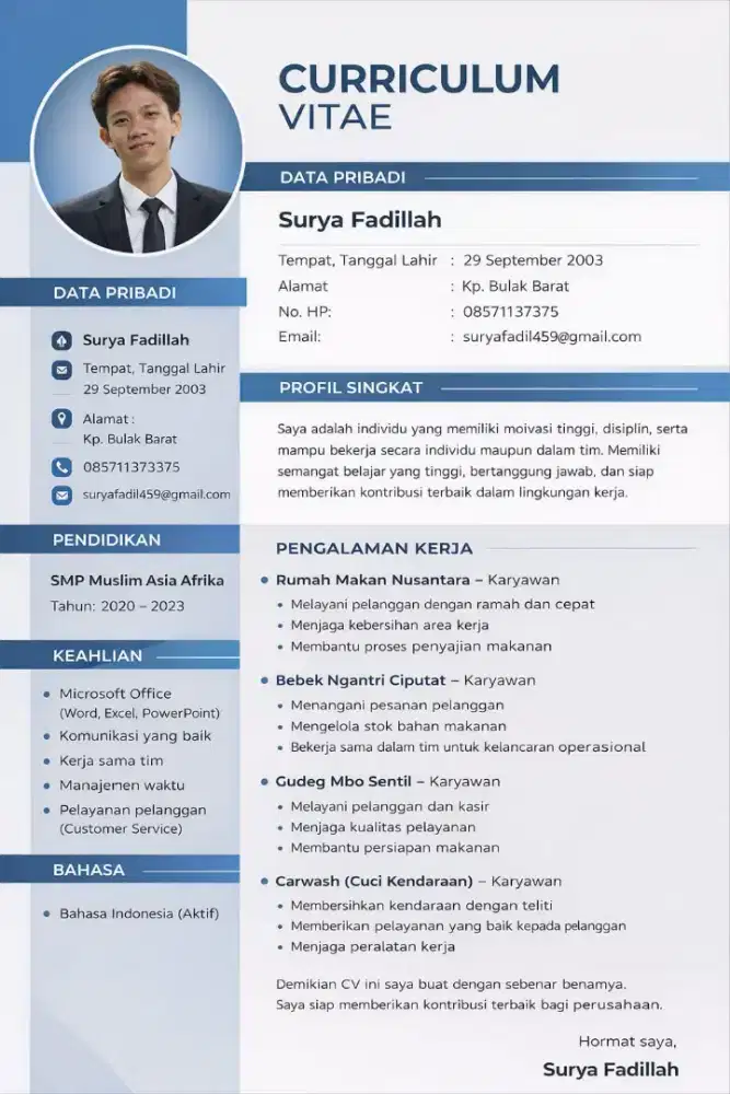 Nyari lowongan pekerjaan