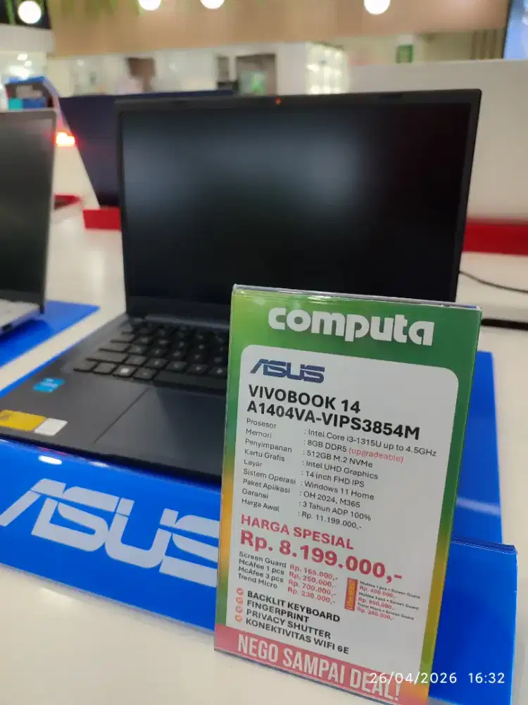 Asus Vivobook A1404 cicilan ringan tanpa DP