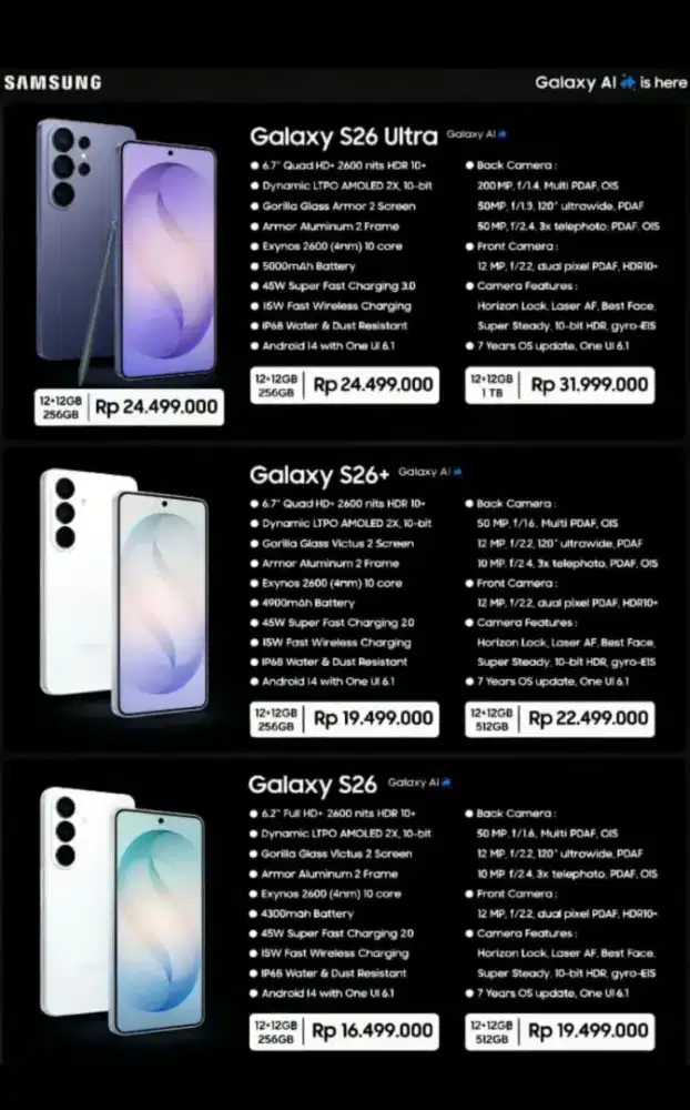 Samsung all seris