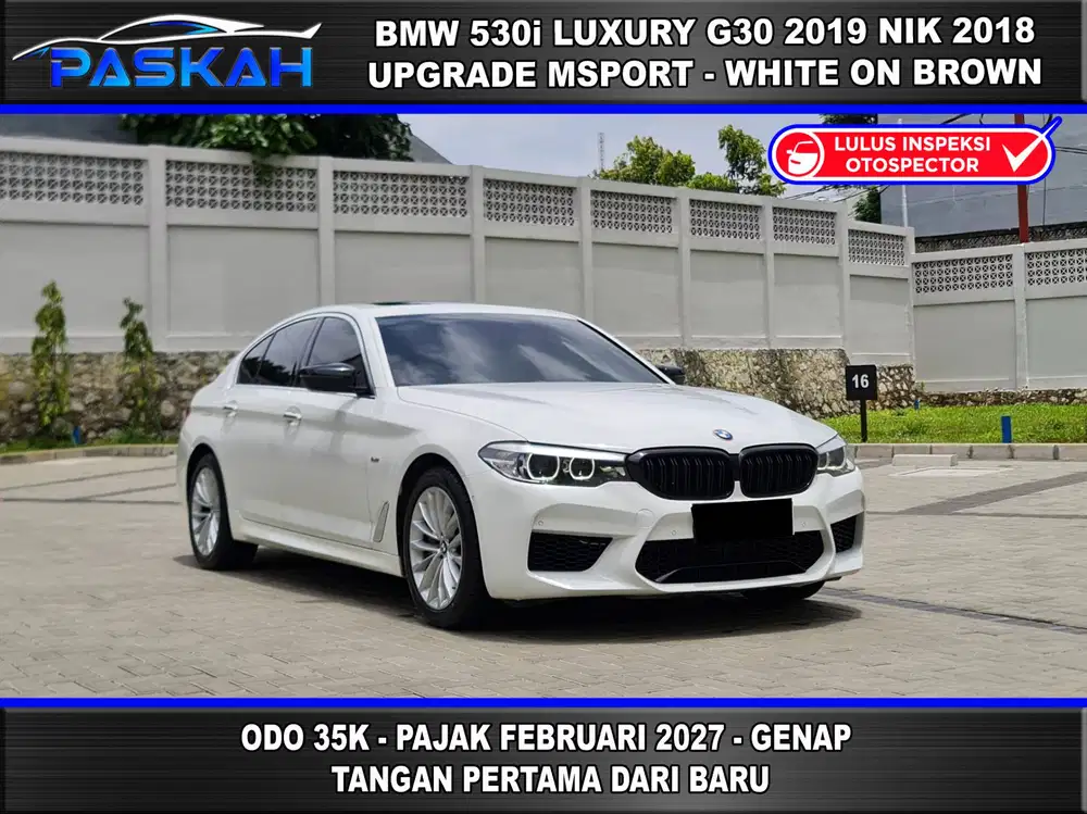 BMW 530i g30 2019 NIK 2018 SUNROOF Pajak=2027 Bunga=5% Odo=35K GENAP