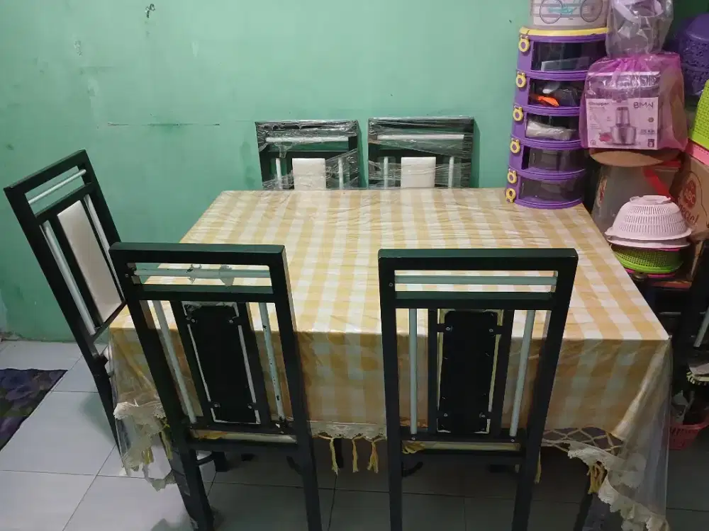 JUAL MURAH MEJA MAKAN 6 KURSI BOLEH NEGO