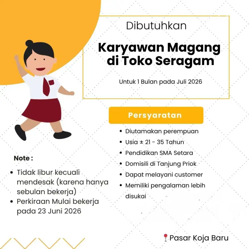 LOKER Karyawan Toko