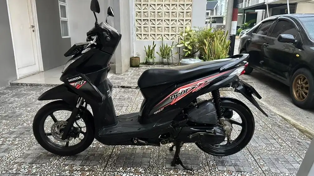 Beat Fi 2013 Hitam, Km Rendah plat B Tangsel
