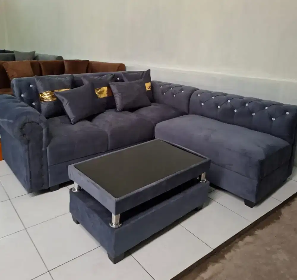 Sofa L putus abu