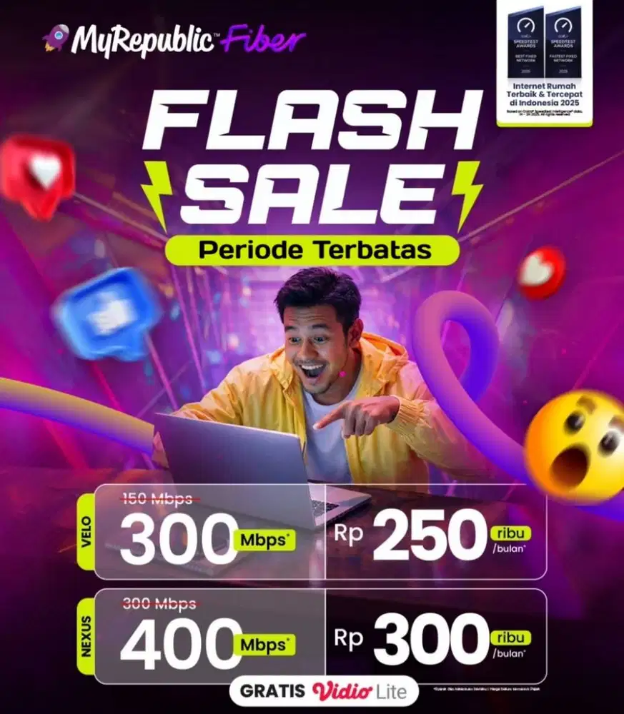 Free installasi !! Pasang MyRepublic sekarang !!
