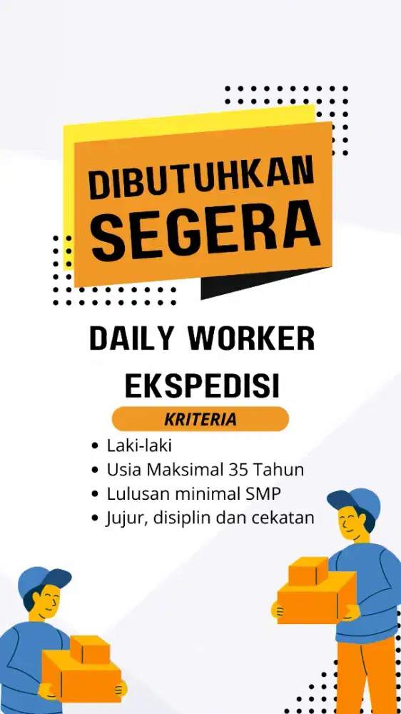 Dibutuhkan DW Ekspedisi