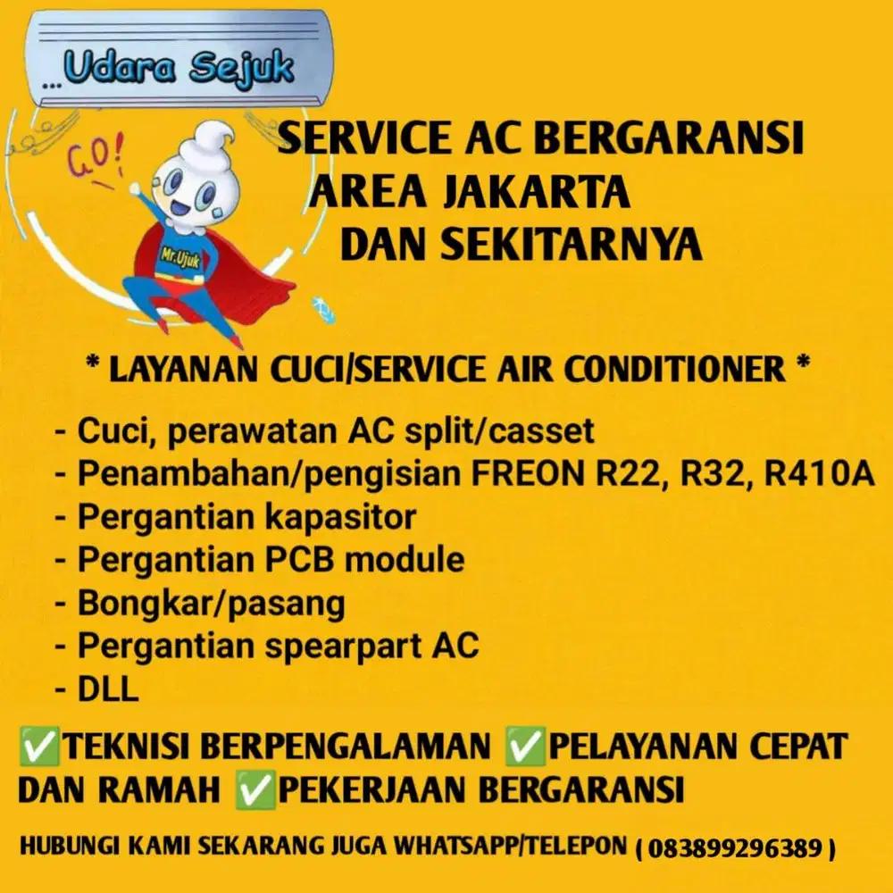 PROMO CUCI AC AREA JAKARTA DAN SEKITARNYA