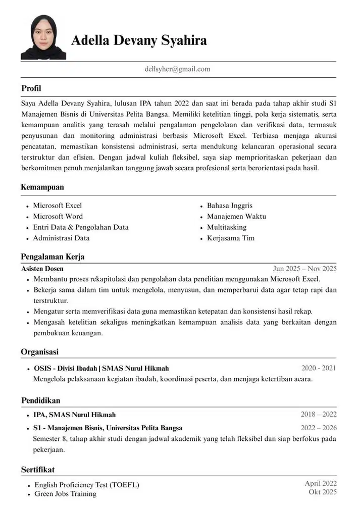 BERSEDIA MENJADI STAFF ADMINISTRASI | FRESH GRADUATE | SIAP BEKERJA