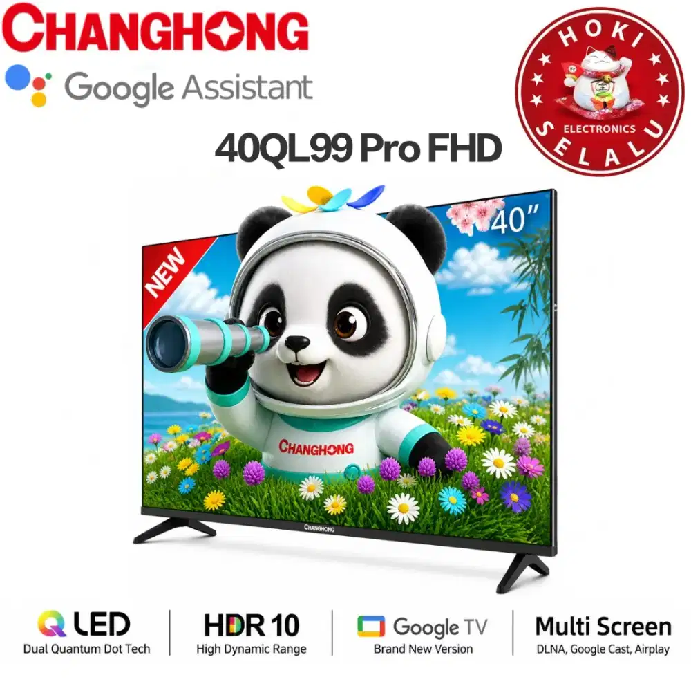 Changhong Smart Google TV 40 Inch 40QL99 Pro QLED Quantum Dot LED FHD