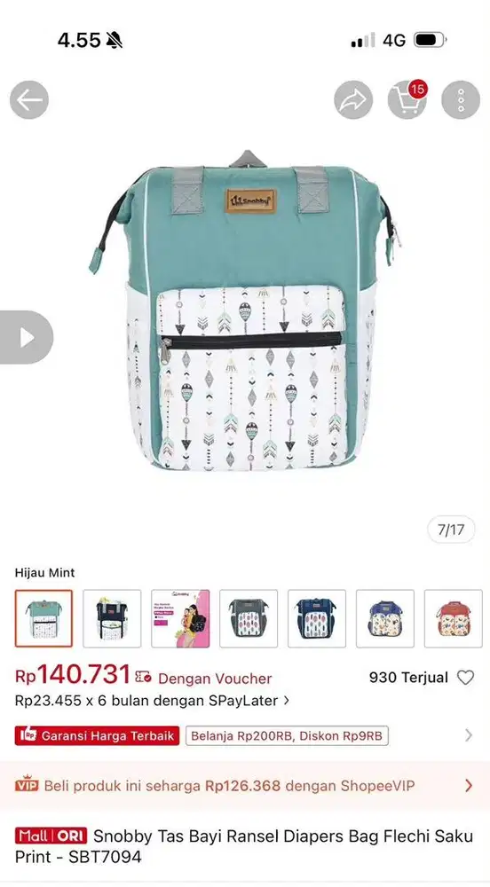 Tas baby muat banyak