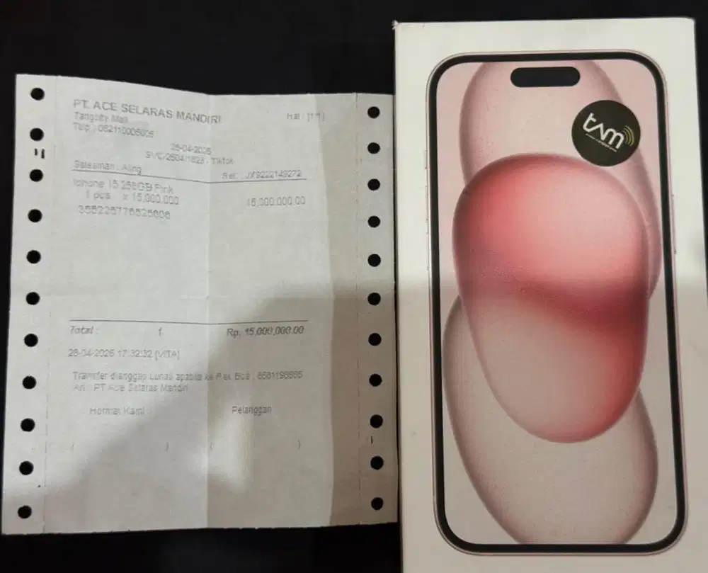 JUAL IPHONE 15 256GB PINK