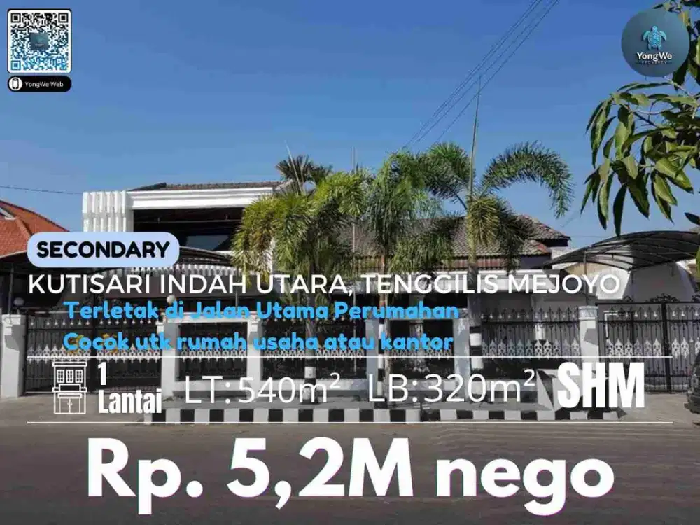 Jual Rumah Kutisari Indah Surabaya Tenggilis Mejoyo