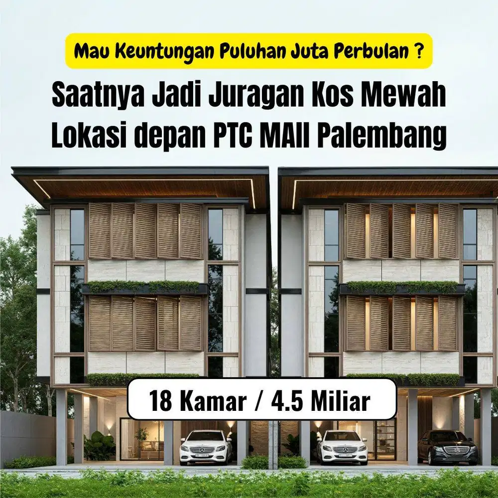 JUAL KOSAN PUSAT KOTA PALEMBANG DEPAN MALL
