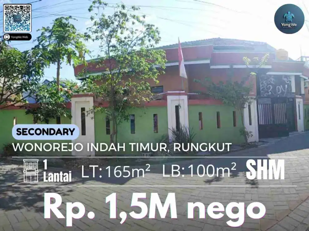 Jual Rumah Second Wonorejo Indah Rungkut Surabaya