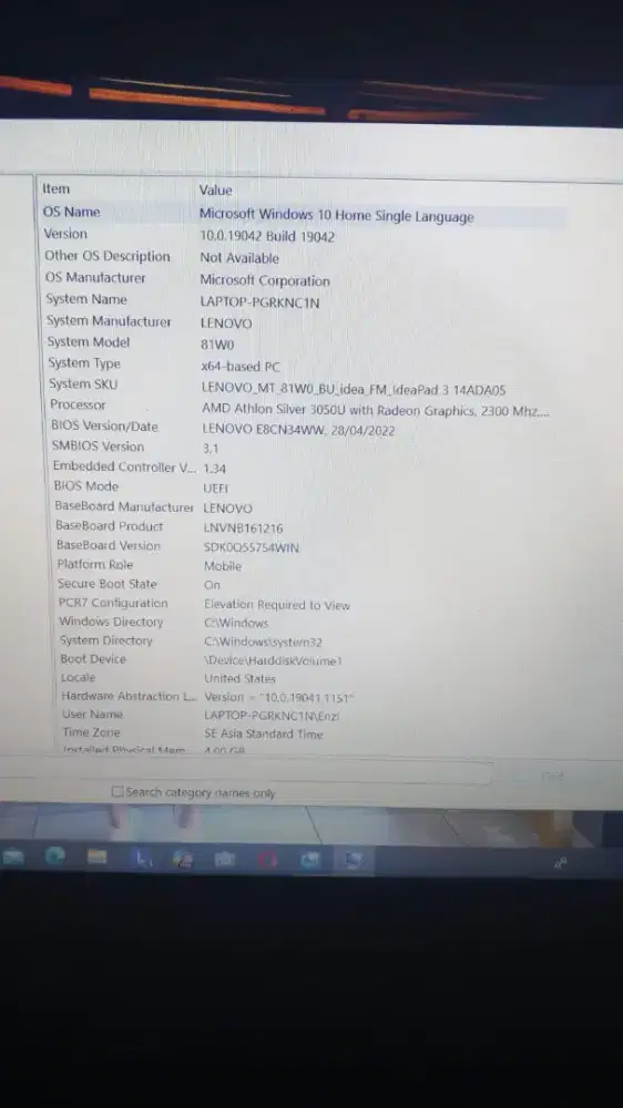 Lenovo Ideapad 3 14ADA05 fulset normal