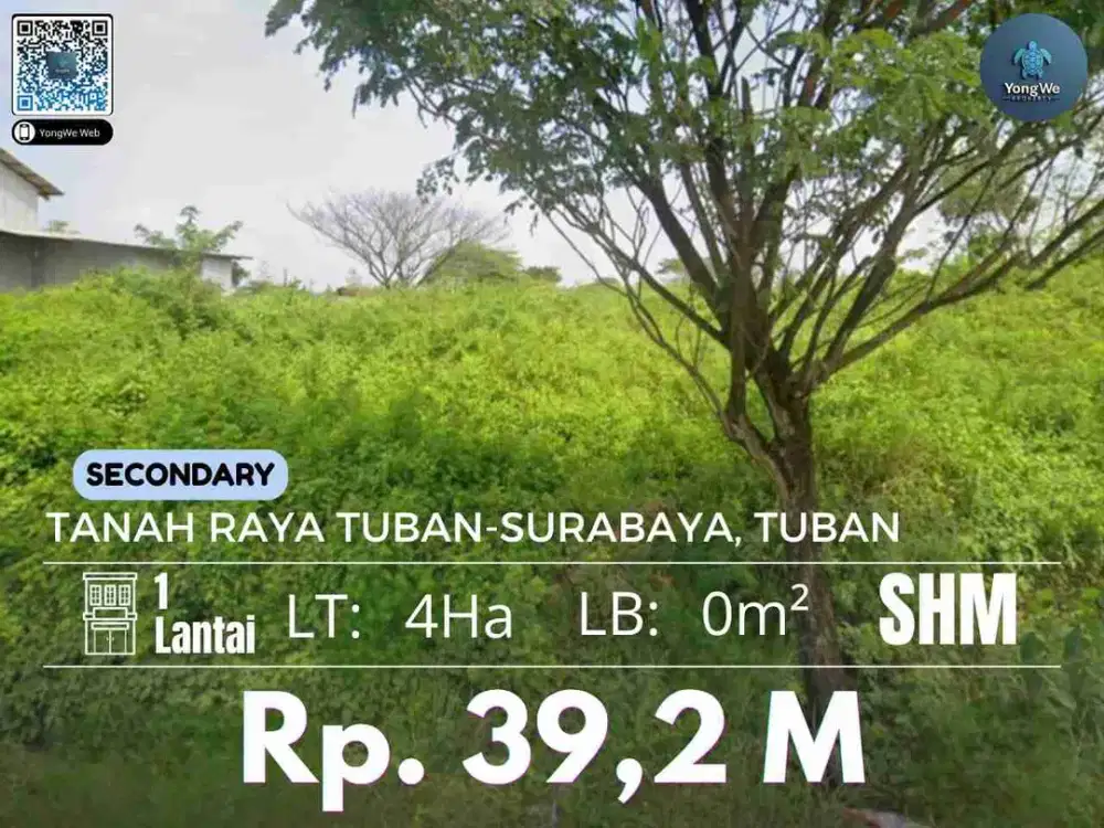 Jual Tanah Raya Tuban-Surabaya Di Tuban