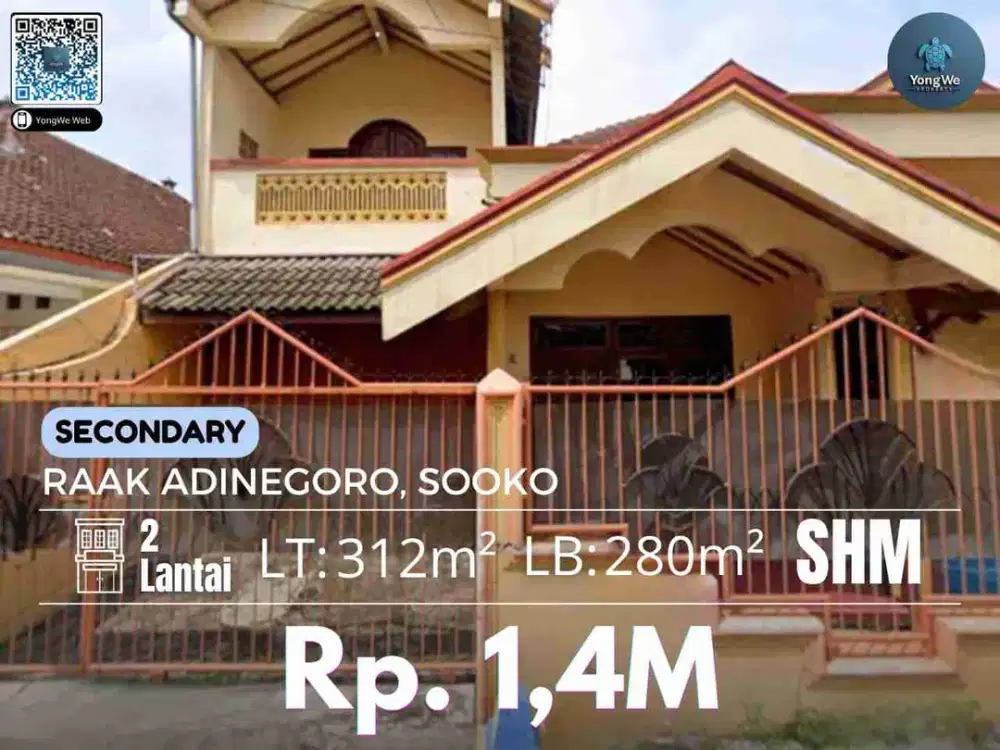 Jual Rumah Second Raak Adinegoro Mojokerto Sooko