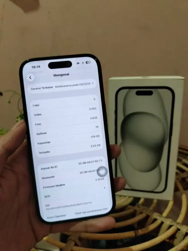 Iphone 15 128gb ibox Lengkap No minus garansi On