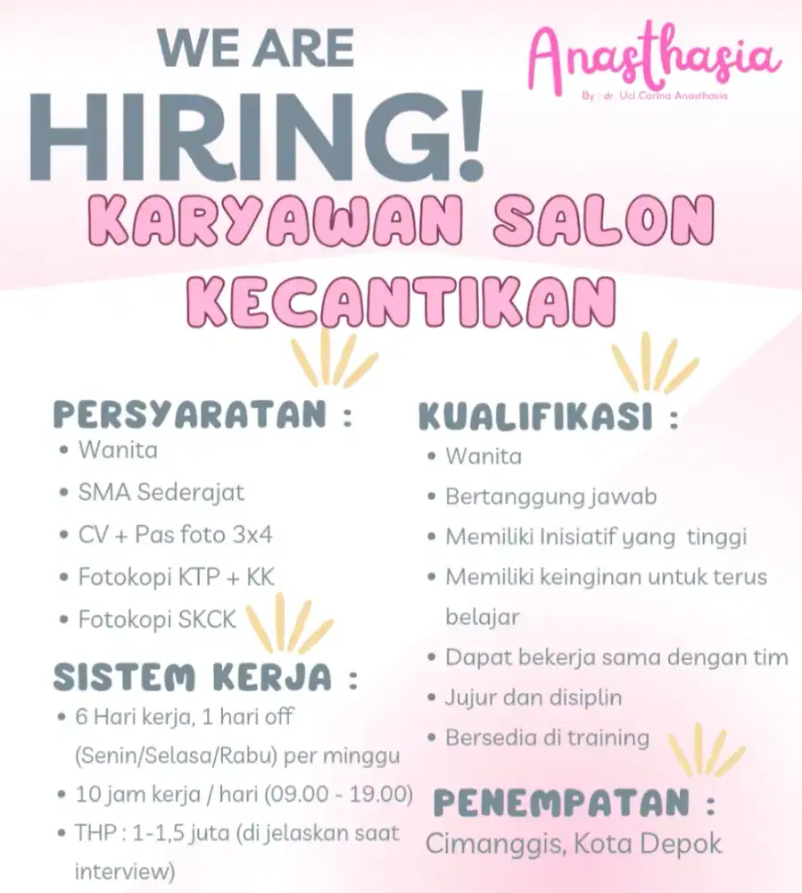Karyawan Salon Kecantikan