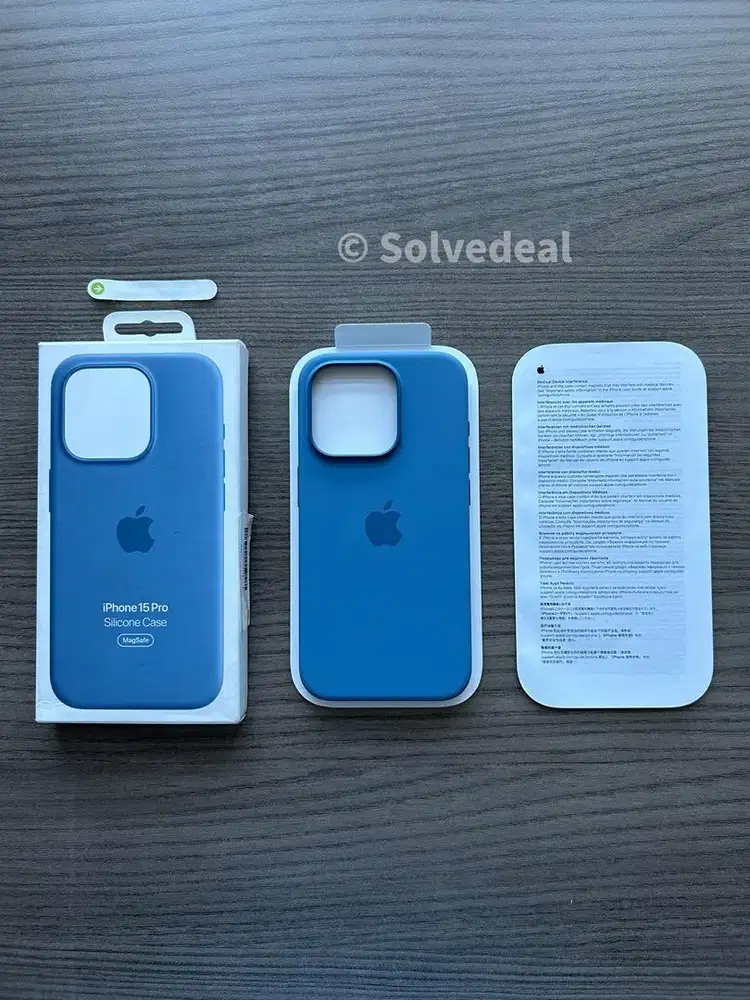 Apple Silicone Case Magsafe Iphone 15 Pro Winter Blue Original Baru