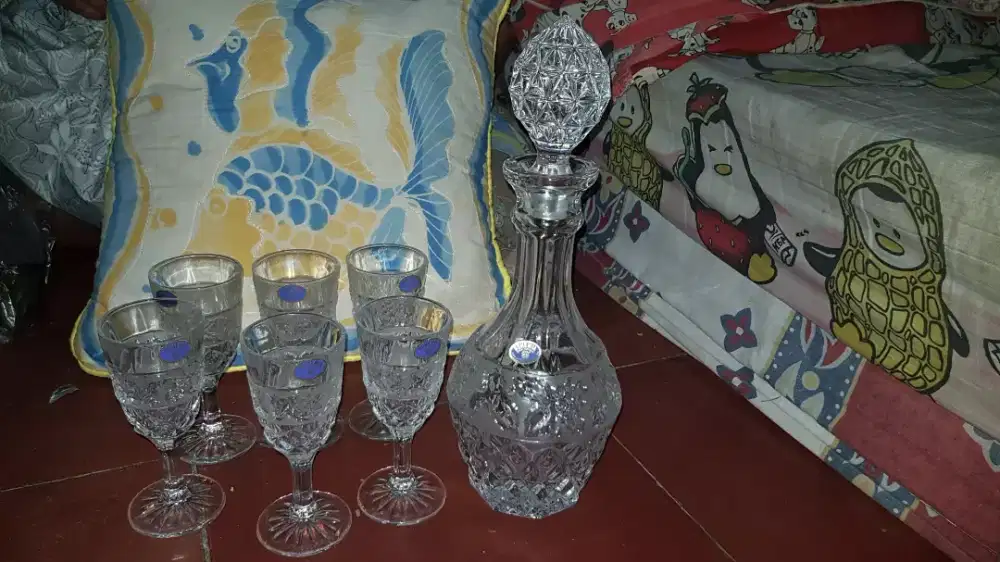 Set Kristal Bohemia Asli Czech Republic 24% PbO - Mewah & Mulus