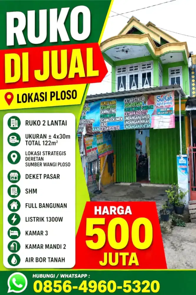 Ruko 2 lantai lokasi strategis