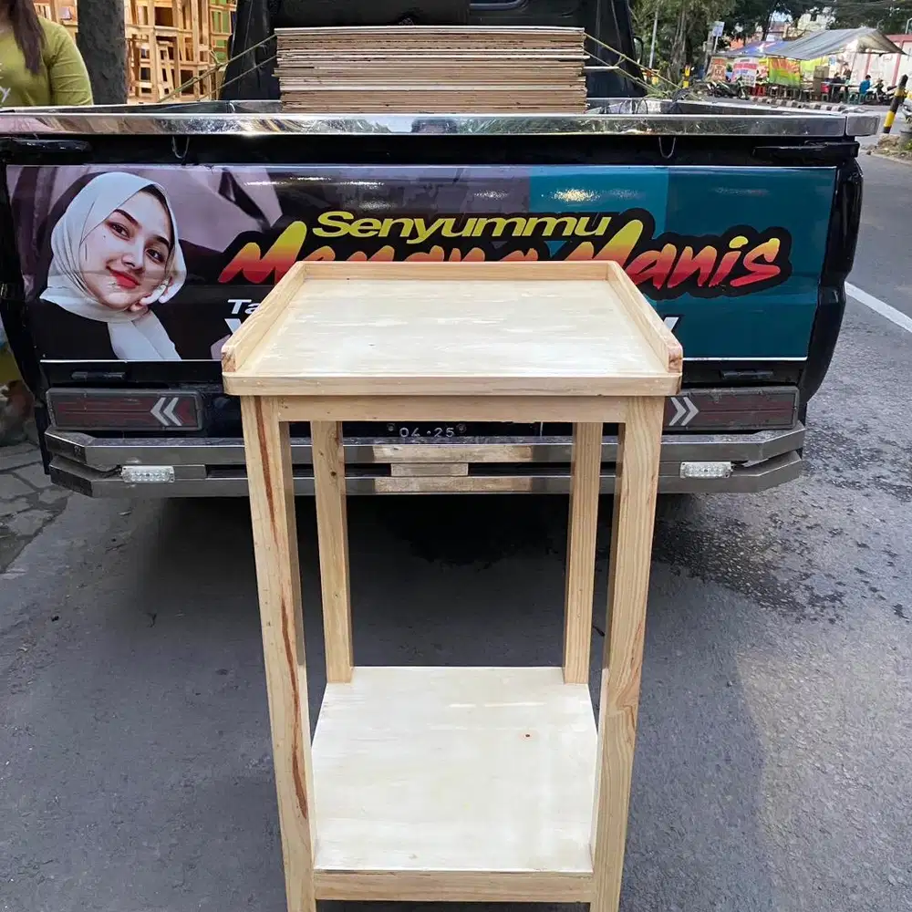 Meja dispenser / kompor pake roda