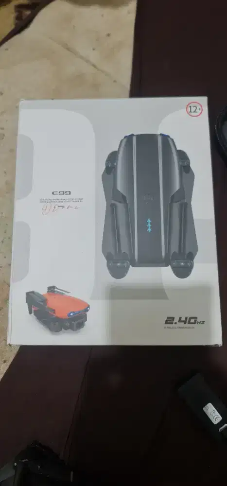 Drone E99 pro black satu baterai lengkap dus buku