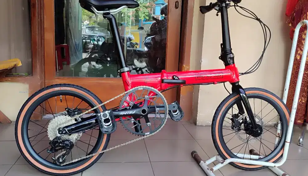 Sepeda Lipat Pro Action 20 inch Falcon 1x10 Speed ( BARU) Rocket Red