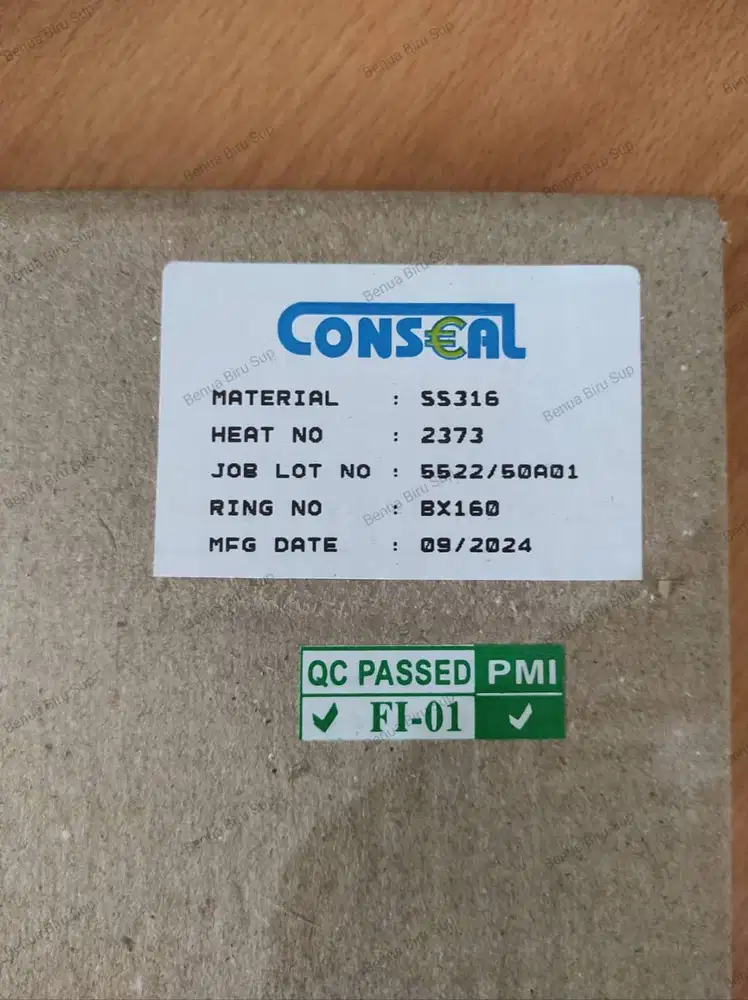 RING JOINT GASKET BRAND CONSEAL BX 160 316SS STAINLESS STEEL
