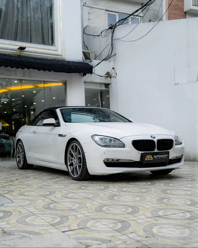 BMW 640i Convertible F12 White On Red 2011