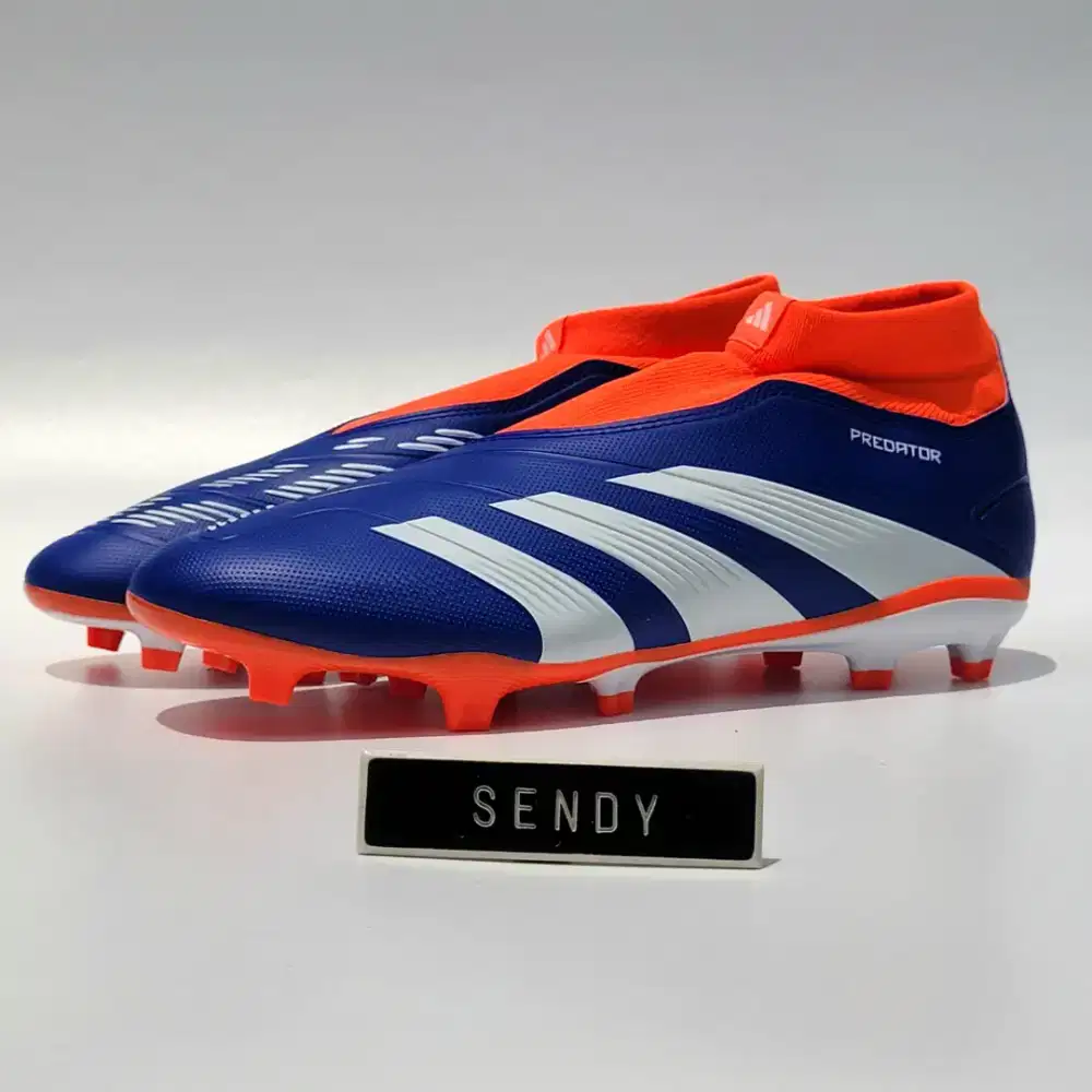 Adidas Predator League Sock LL FG Sepatu Bola Original Laceless Blue