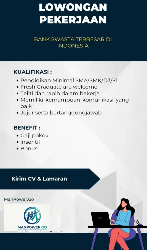 DIBUKA LOWONGAN KERJA