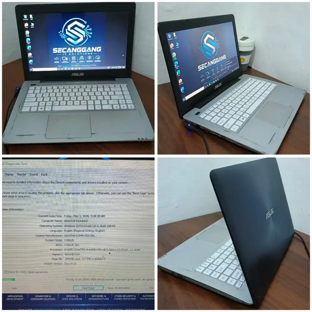 Laptop Asus X456U / i5 gen 6 / Ram 4GB / HDD 500GB / 14 Inch