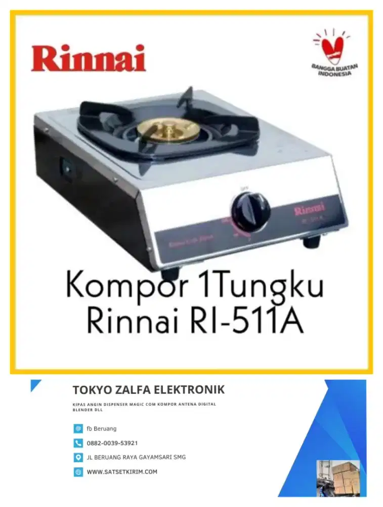 Kompor rinnai 511a baru