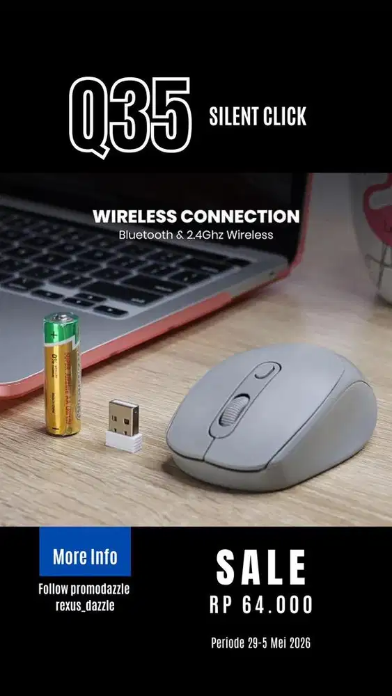 Mouse office wireless rexus Q35