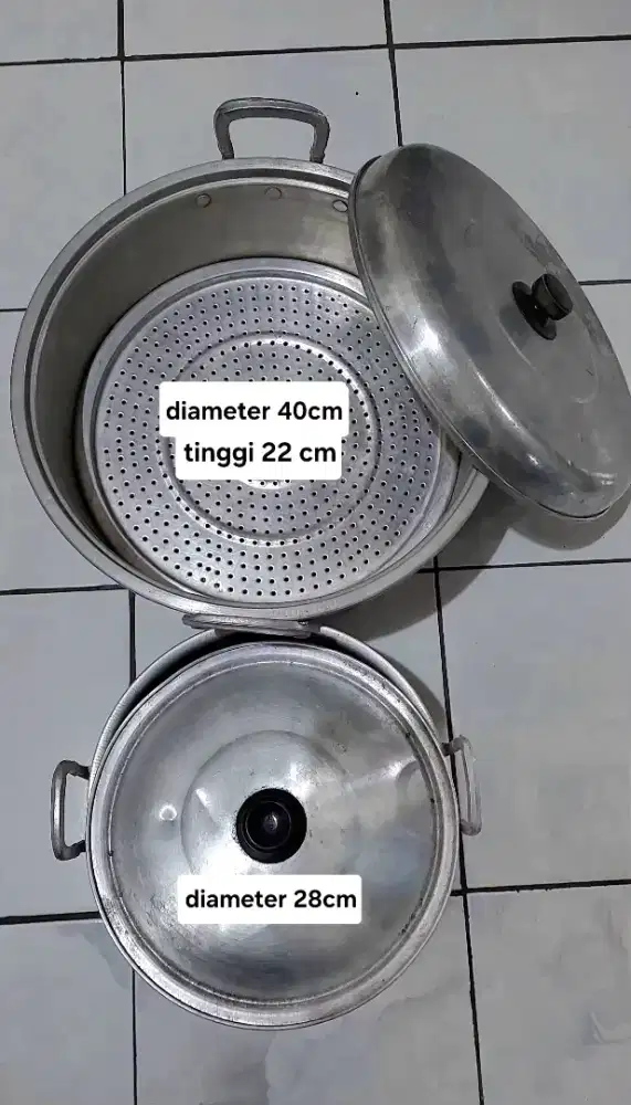 2 pcs Panci dan Dandang Kukus