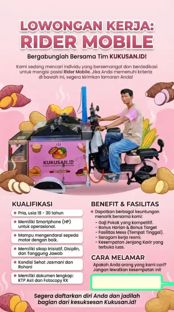 DICARI RIDER KUKUSAN.ID