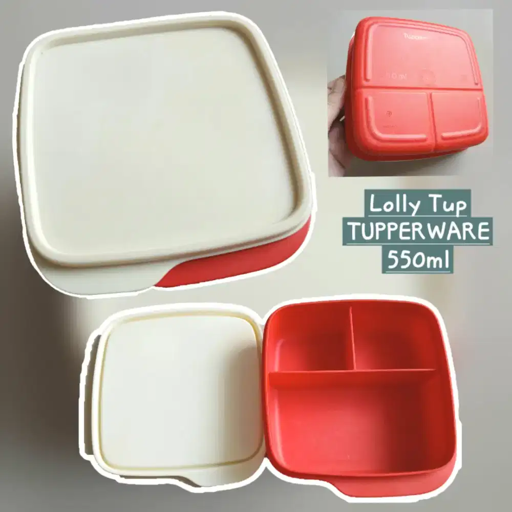Kotak makan Lolly Tup Tupperware 550ml food grade, bekas